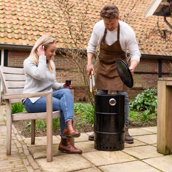 Záhradný gril s udiarňou barel 65cm