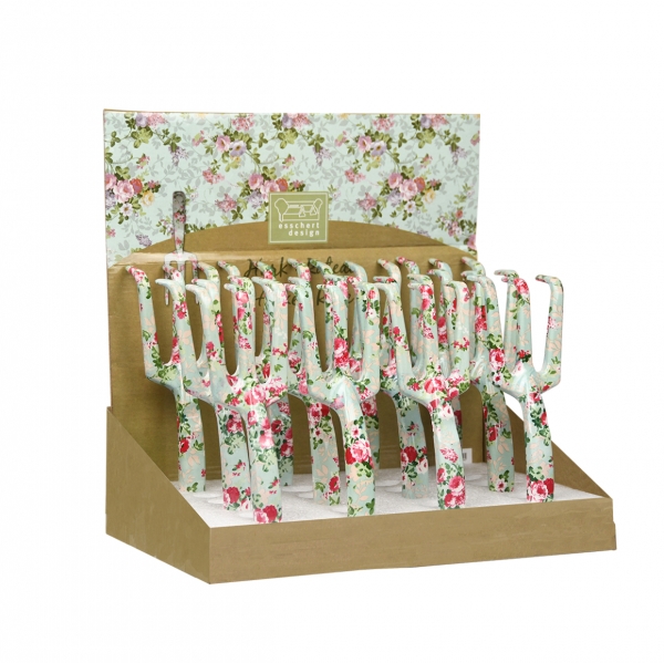 Záhradné hrabličky s potlačou ruží 7,4 x 3,7 x 22,9 cm