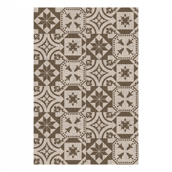 Záhradný koberec obojstranný 122x182cm hnedo-béžový