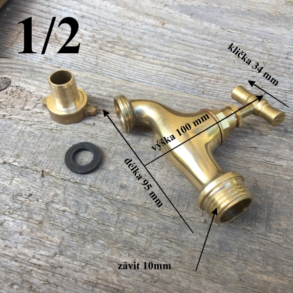 Záhradný kohútik na vodu 1/2