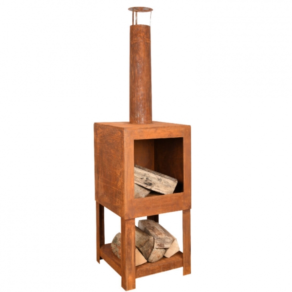 Záhradné krbové kachle hrdzavé