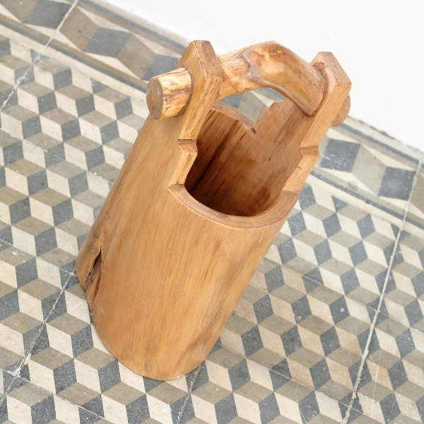 Záhradný kvetináč drevené vedro 45cm