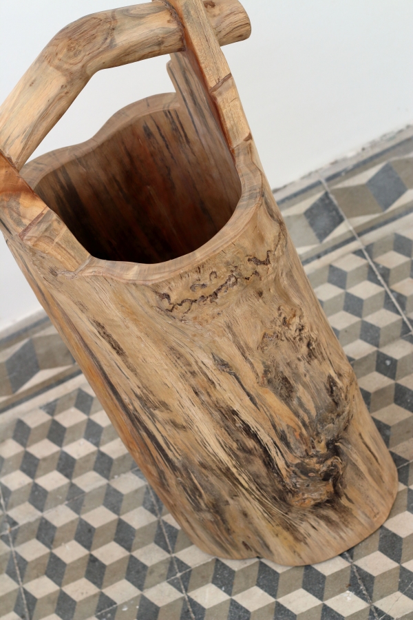 Záhradný kvetináč drevené vedro 70cm