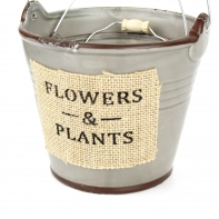 Zahradný kvetináč šedý (3ks)