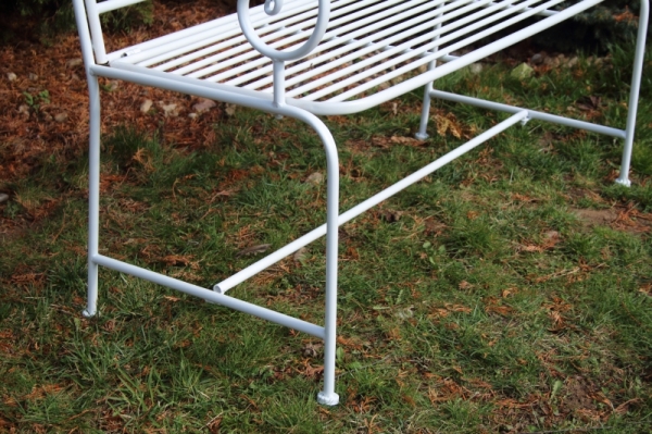 Záhradná lavica biela 107x52x96cm