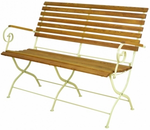 Záhradná lavica kovová