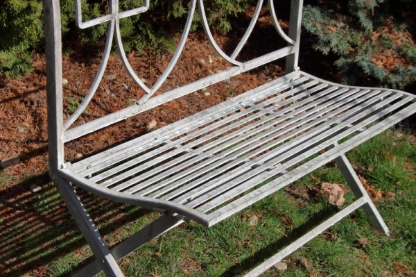 Záhradná lavica sivá s vtáčikmi 100x45x97cm