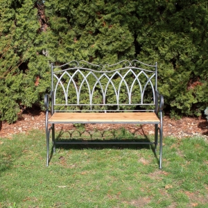 Záhradná lavička šedá