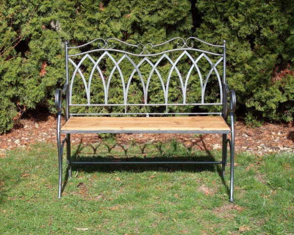 Záhradná lavička šedá