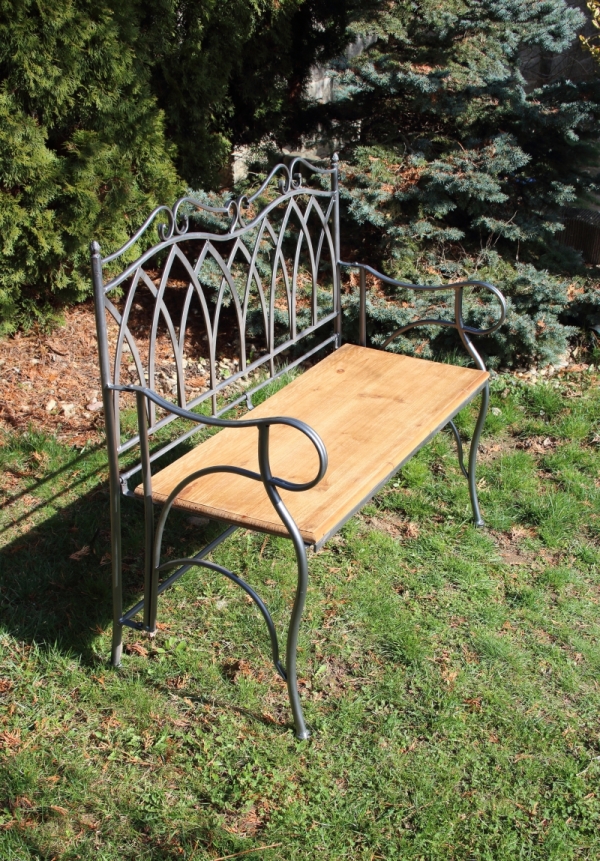 Záhradná lavička šedá