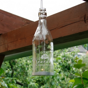 Záhradná lucerna Garden 1897 biely text 45cm