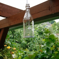 Záhradná lucerna Garden 1897 biely text 45cm