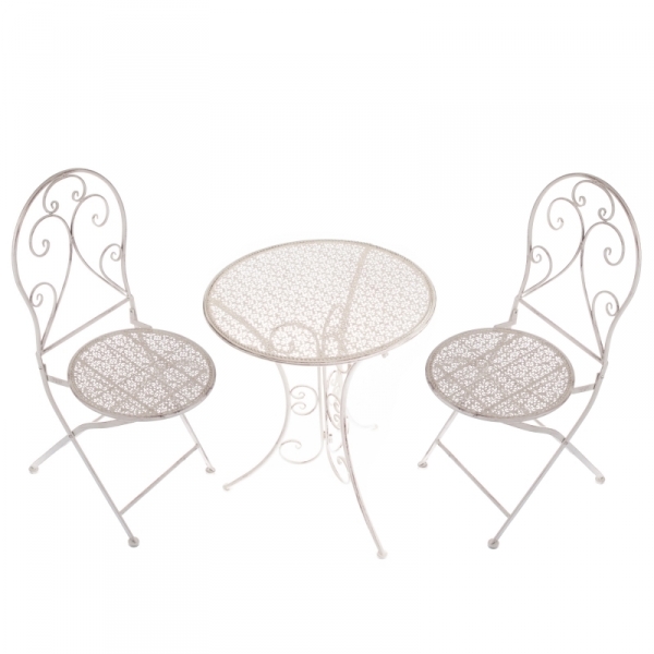 Záhradný nábytok kovový stôl a 2 stoličky