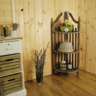 Záhradný nábytok - rohový regál