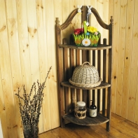 Záhradný nábytok - rohový regál