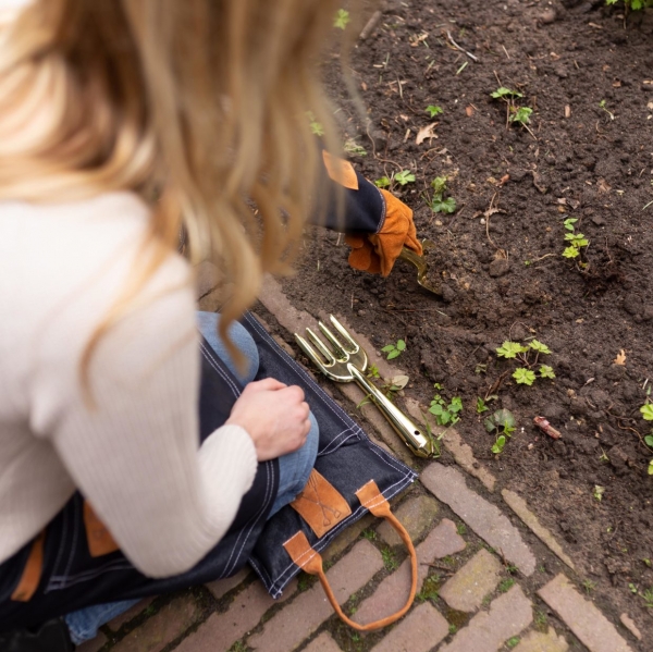 Záhradné náradie set 2 ks 7,8 x 3 x 26,8 cm zlatý