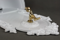 Záhradné nástenné umývadlo krémové 75x44cm