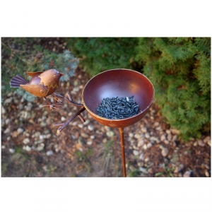 Záhradné fontánka s pitnou vodou pre vtáky sa zápichom 117cm