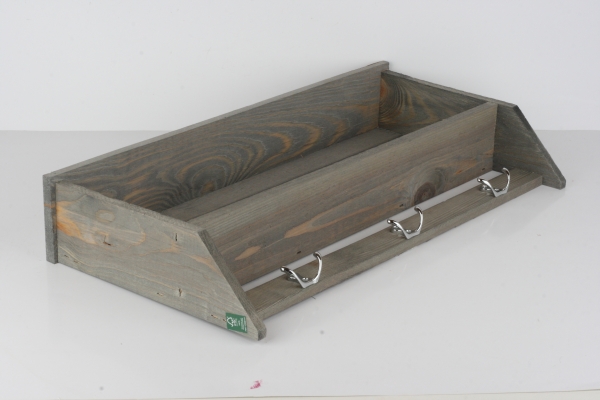 Záhradný polička s háčikmi 57cm