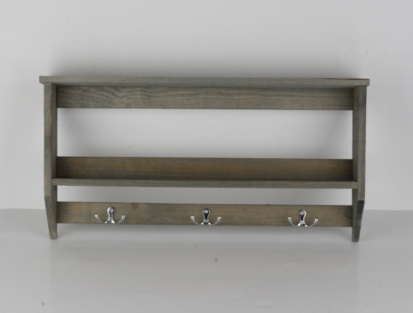 Záhradný polička s háčikmi 57cm