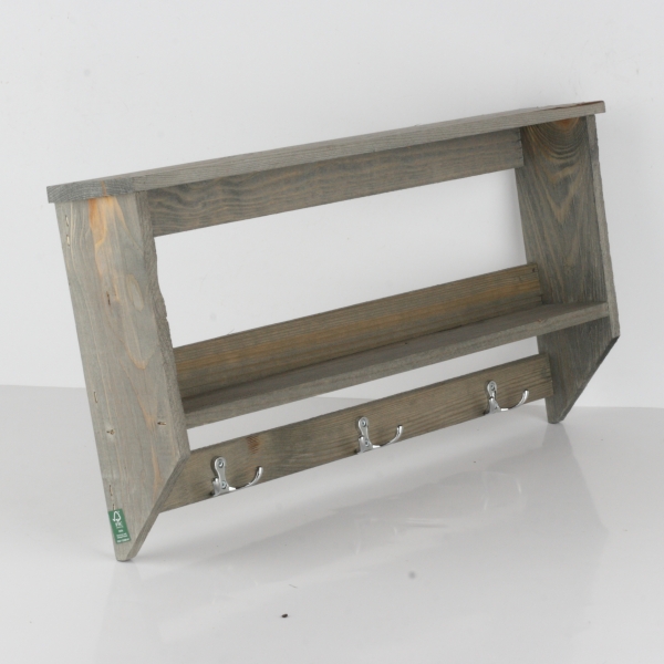 Záhradný polička s háčikmi 57cm