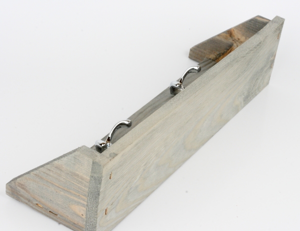 Záhradné polička so 4 háčikmi 39cm