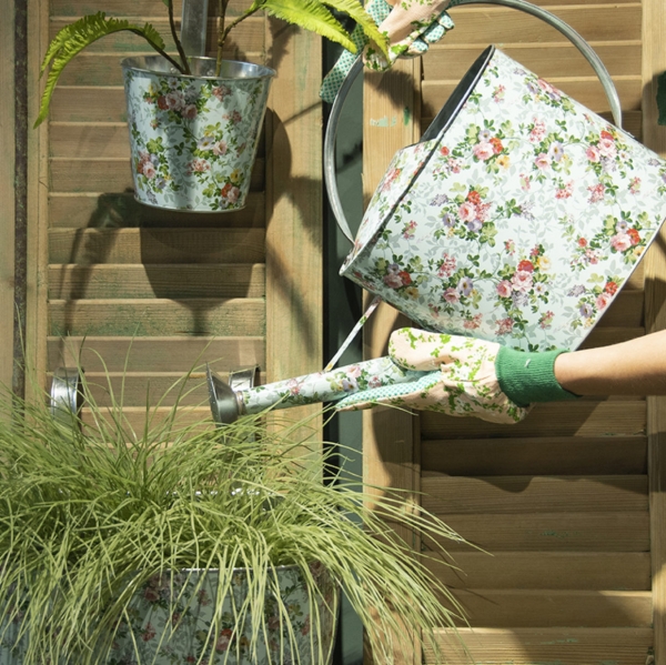 Záhradné rukavice s potlačou ruží 12 x 10 x 26,3 cm ružové