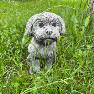 Záhradná socha Maltézsky psík 40x33cm