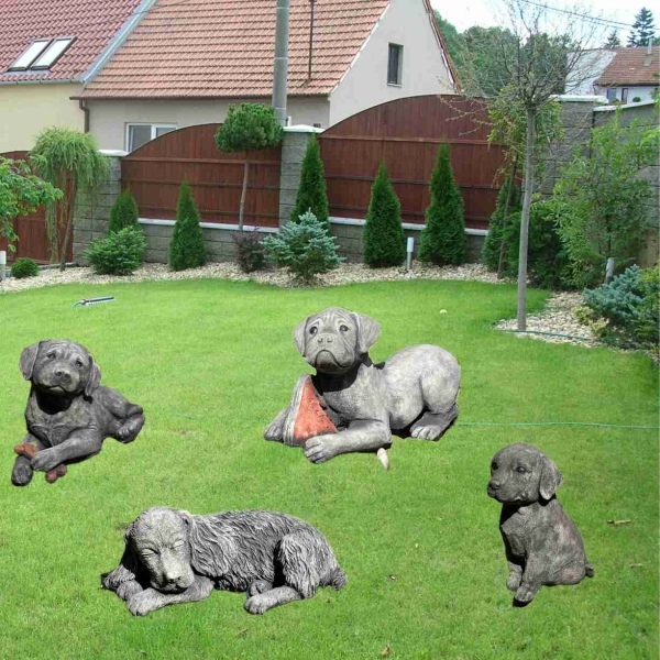 Záhradná socha šteňa 22 cm 3 kg