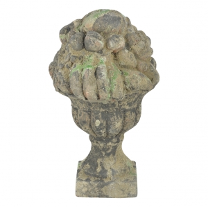 Záhradné sochy do záhrady kôš s ovocím mach