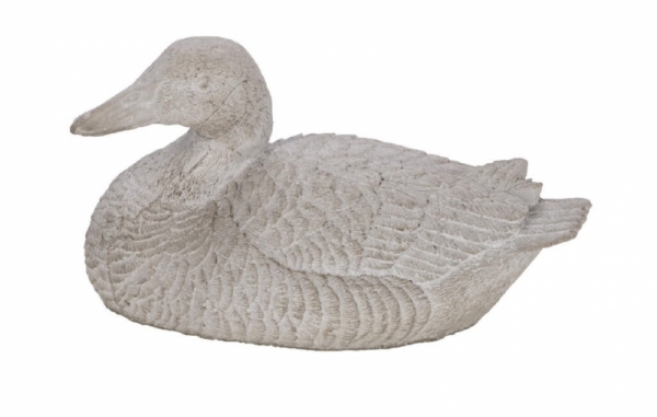 Záhradné sochy zvierat Kačica betónová sivá 20x10,5x11,5cm