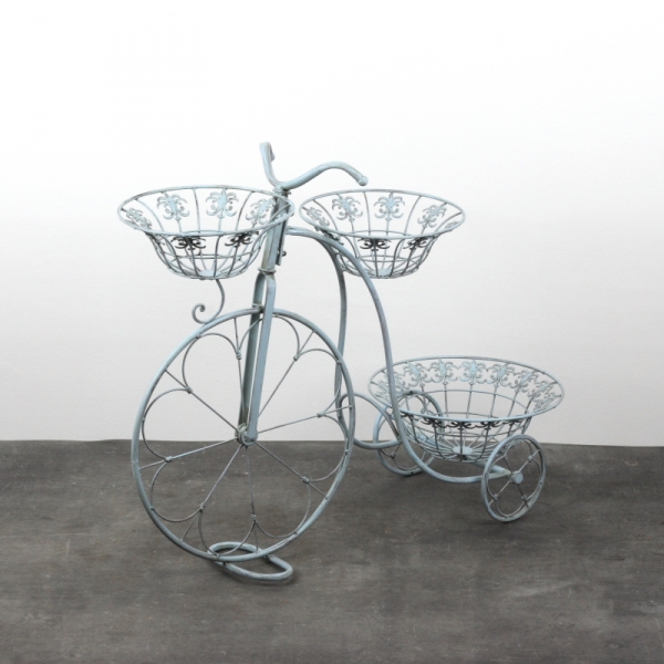 Záhradný stojan na kvetináče bicykel 63x81x32cm