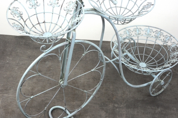 Záhradný stojan na kvetináče bicykel 63x81x32cm