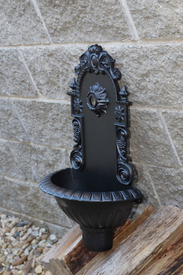 Záhradné umývadlo bez kohútika čierne