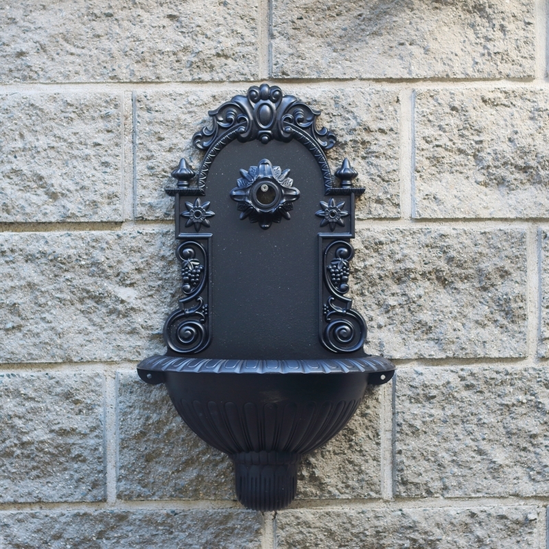 Záhradné umývadlo bez kohútika čierne