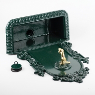 Záhradné umývadlo s kohútikom lesk 43x72x21cm