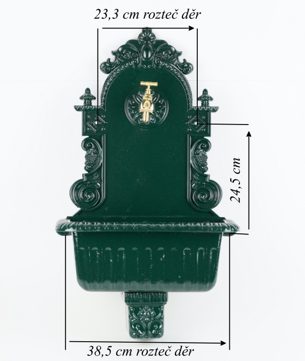 Záhradné umývadlo s kohútikom lesk 43x72x21cm