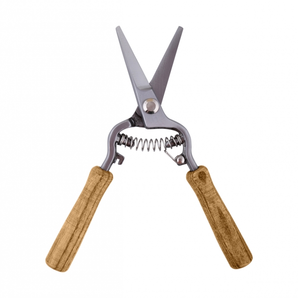 Záhradnícke nožnice 6,5 x 2,3 x 21,4 cm drevené rukoväte