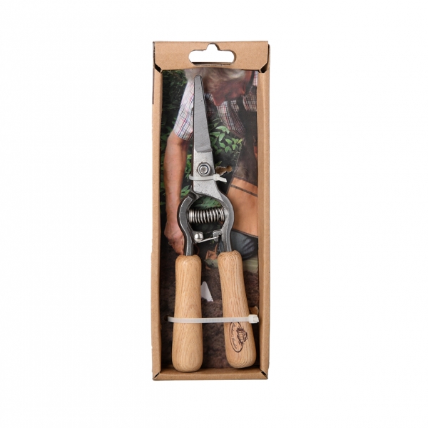 Záhradnícke nožnice 6,5 x 2,3 x 21,4 cm drevené rukoväte