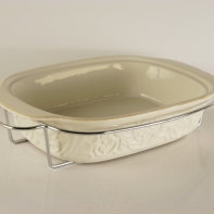 Zapekacia misa keramická biela 24x36x9cm