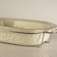 Zapekacia misa keramická biela 24x36x9cm