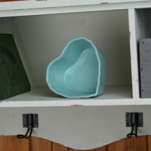 Zapekacia misa v tvare srdca - tyrkysová