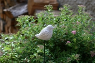 Zápich do trávnika / kvetináča vtáčik 36cm