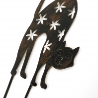 Zápich mačka plechová 52 cm