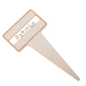 Zapichovacia ceduľka PAŽÍTKA v 16,5 cm drevená