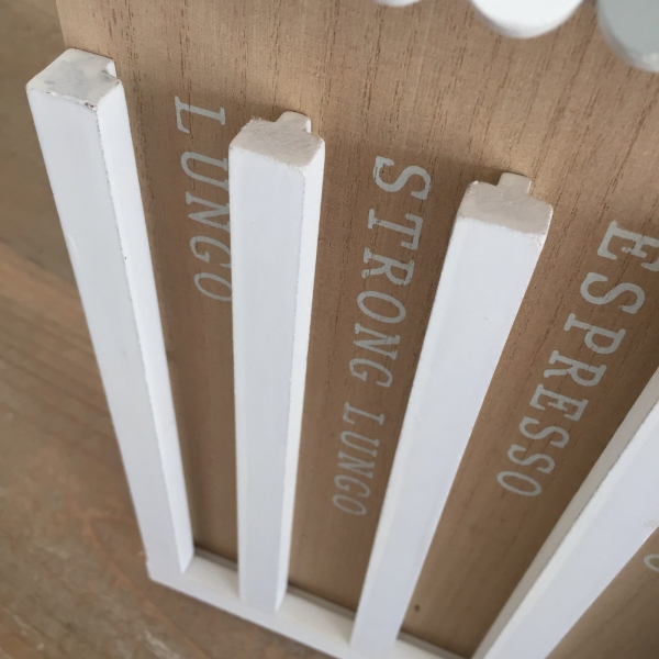 Zásobník na kapsule do kávovaru 19 x 4 x 30 cm drevený