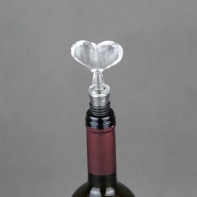 Zátka na fľašu vína srdce - darčeková sada 3ks