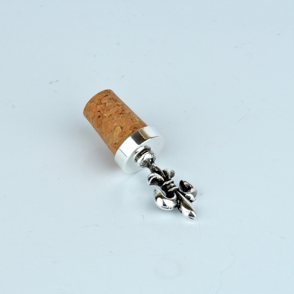 Zátka na víno Fleur de lis strieborná  7cm