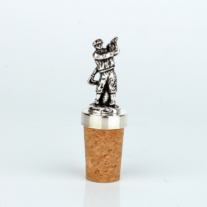 Zátka na víno golfista - darček pre golfistu 7cm