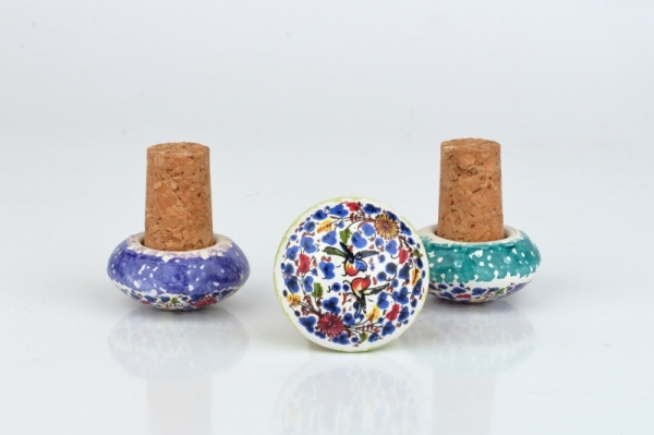 Zátka na víno porcelánová - moravský motív 4,5cm